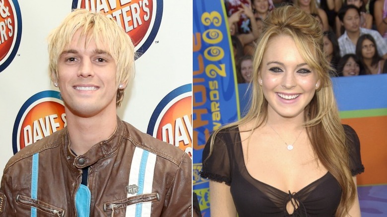 Aaron Carter et Lindsay Lohan, photos séparées des années 2000