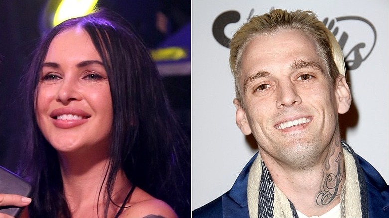 Lina Valentina et Aaron Carter sourient