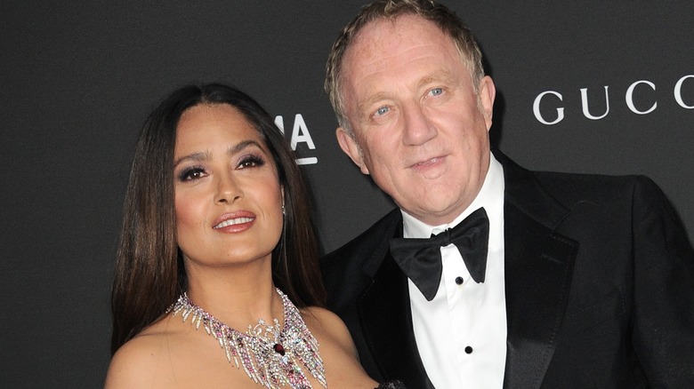 Salma Hayek et Fancois-Henri Pinault lors d'un événement