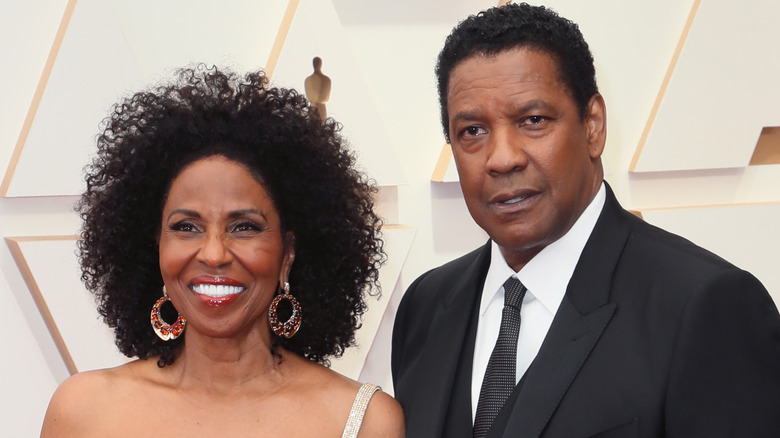 Pauletta Pearson et Denzel Washington lors d'un événement