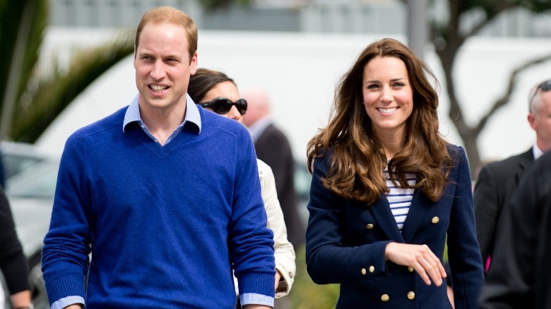 Le prince William et Kate Middleton en promenade