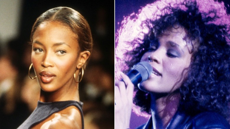 Whitney Houston au chant et Naomi Campbell