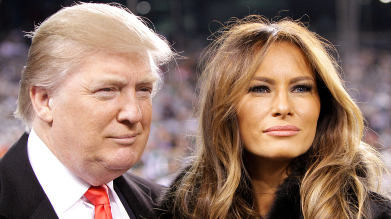 Donald Trump et Melania Trump posent