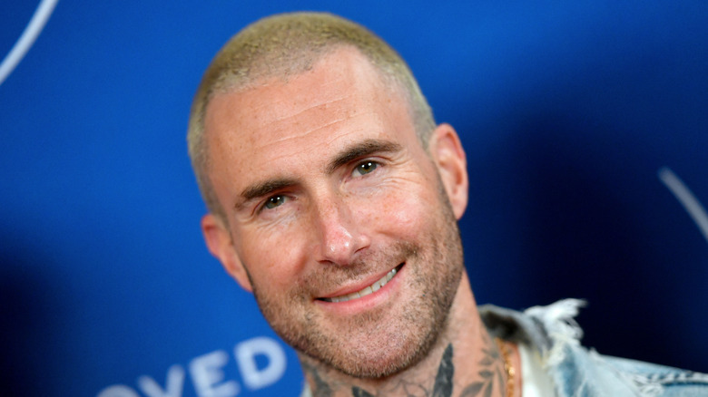 Adam Levine, souriant