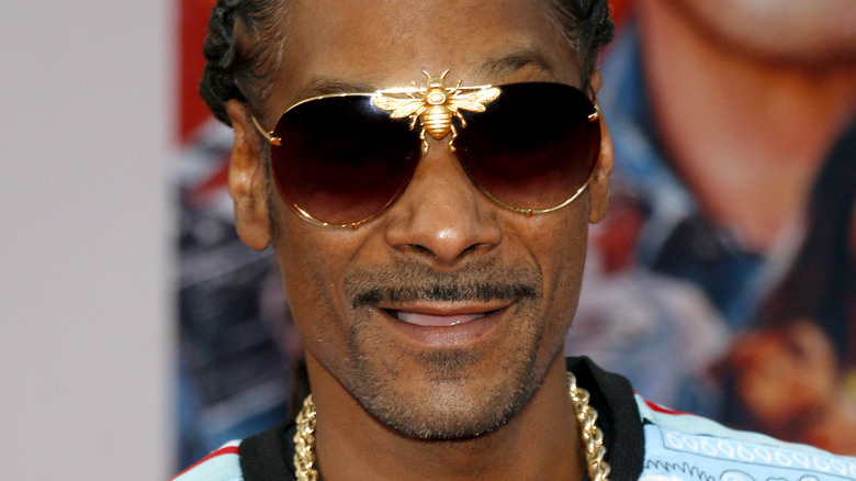 Snoop Dogg souriant avec des lunettes