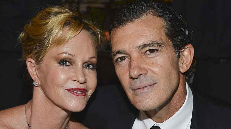 Melanie Griffith et Antonio Banderas souriants