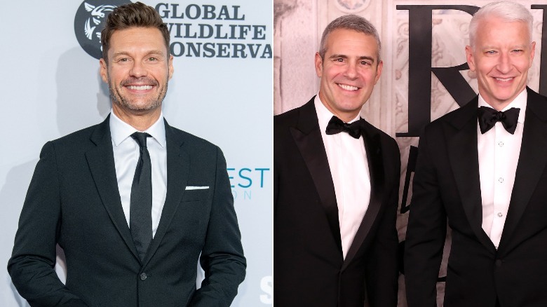 Tapis rouge de Ryan Seacrest Andy Cohen et Anderson Cooper 