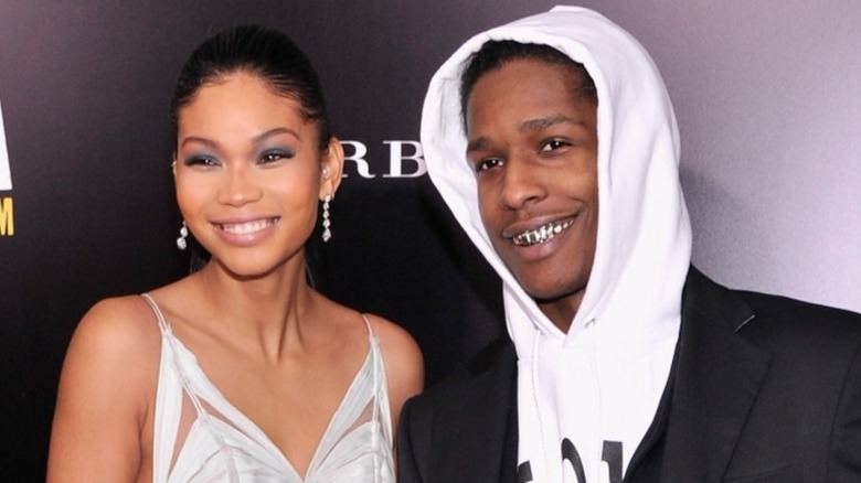 Chanel Iman et A$AP Rocky souriants 