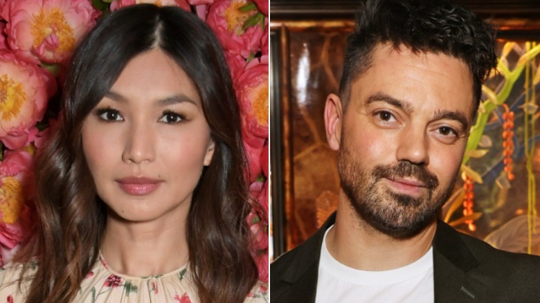 Dominc Cooper et Gemma Chan posent