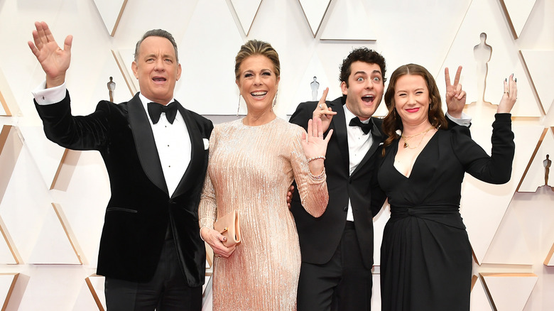 Tom Hanks et sa famille aux Golden Globes