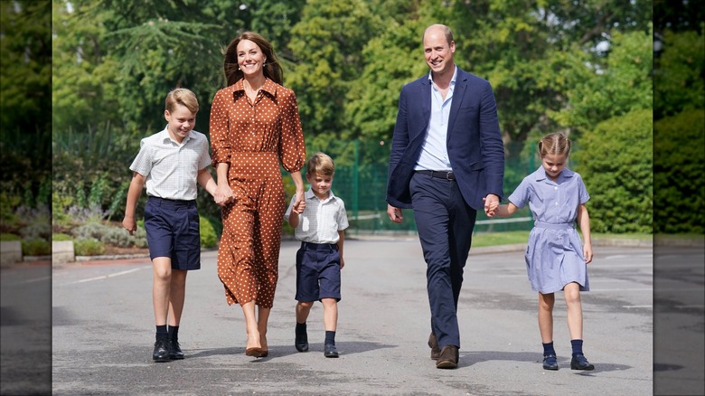 Prince William et Kate Middleton avec George, Charlotte et Louis