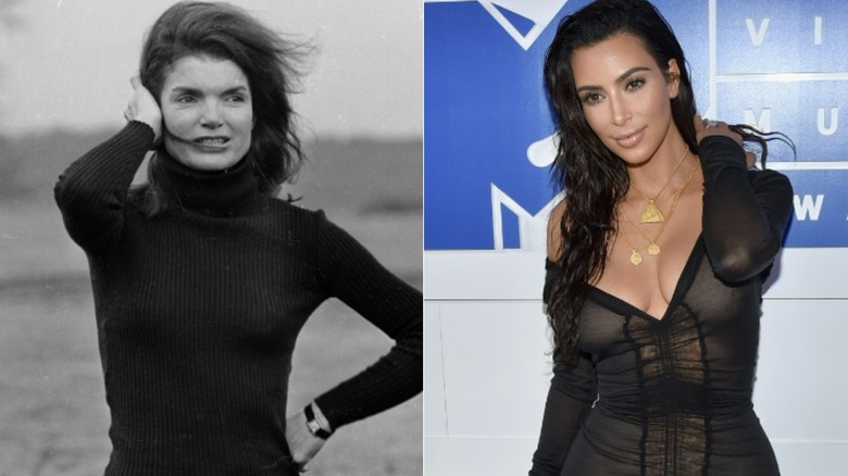 Jackie Kennedy, Kim Kardashian posant