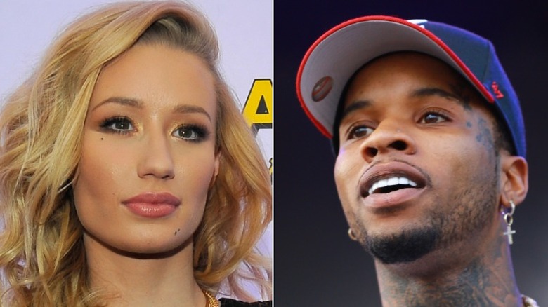 Iggy Azalea regarde à droite, Tory Lanez regarde à gauche