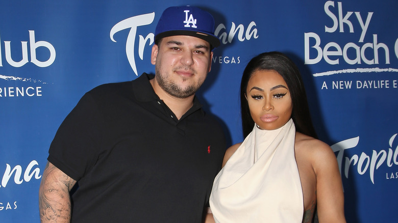 Rob Kardashian et Blac Chyna posent