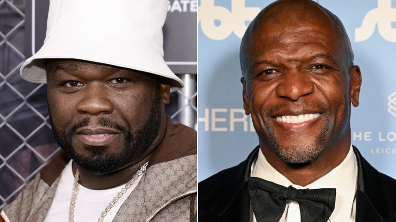 50 Cent souriant et Terry Crews souriant