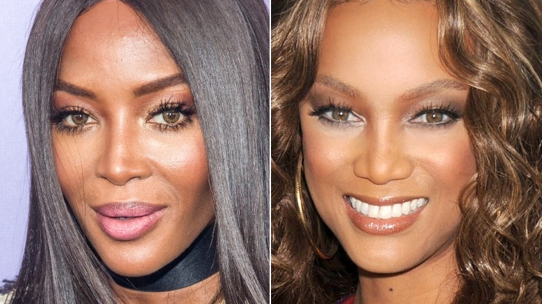 Naomi Campbell souriante, Tyra Banks souriante