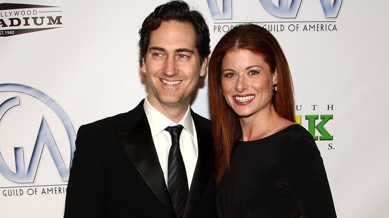 Debra Messing et Daniel Zelman souriants