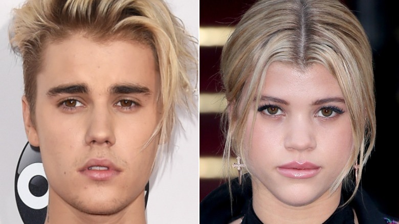 Justin Bieber et Sofia Richie cheveux en désordre