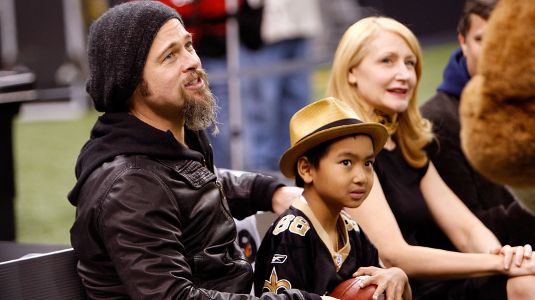 Brad Pitt à un match des Saints