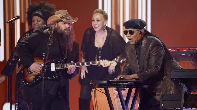 Chris Stapleton et Stevie Wonder sur scène