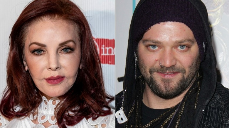  Priscilla Presley, Bam Margera souriant