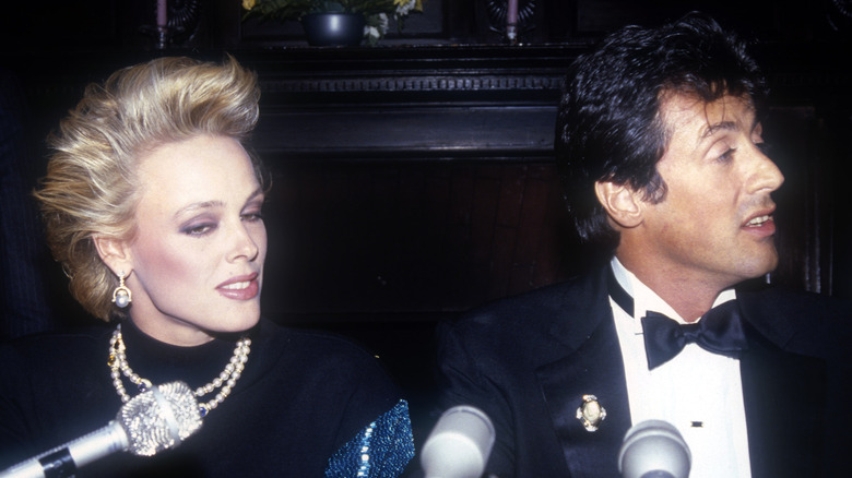 Brigitte Nielsen et Sylvester Stallone lors d'un événement 