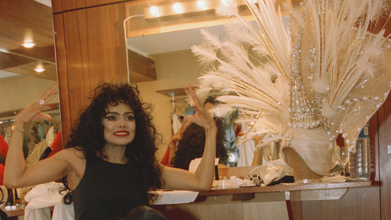 La Toya Jackson dans une loge