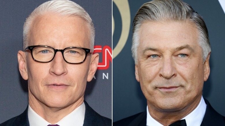 Image fractionnée Anderson Cooper Alec Baldwin