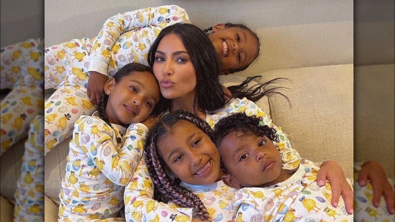 Kim Kardashian et ses enfants