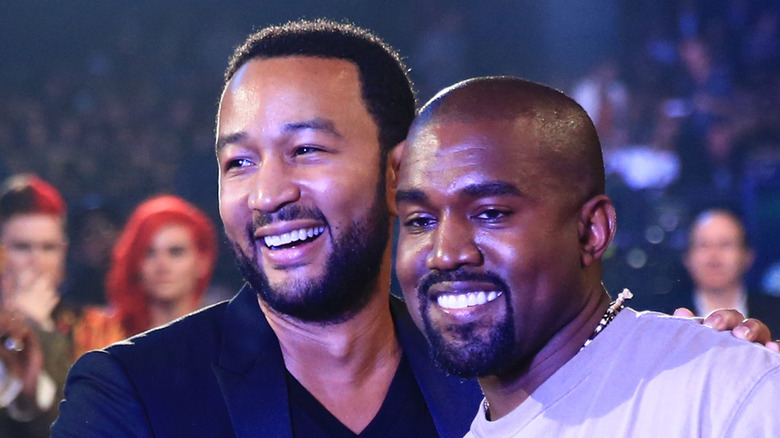 John Legend, Chris Brown et Kanye West 