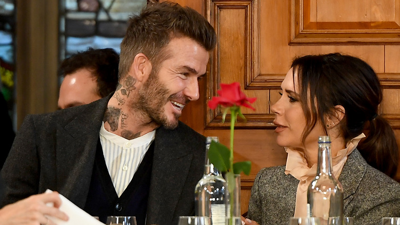 David et Victoria Beckham discutent