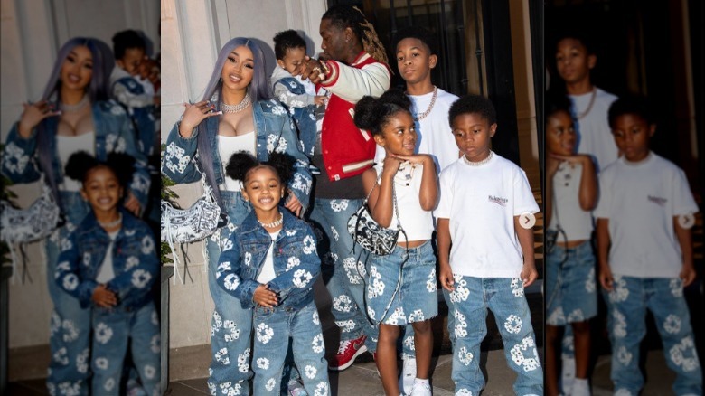 Cardi B, son mari Offset et ses enfants Kulture, Kalea, Kody, Jordan et Wave Cephus