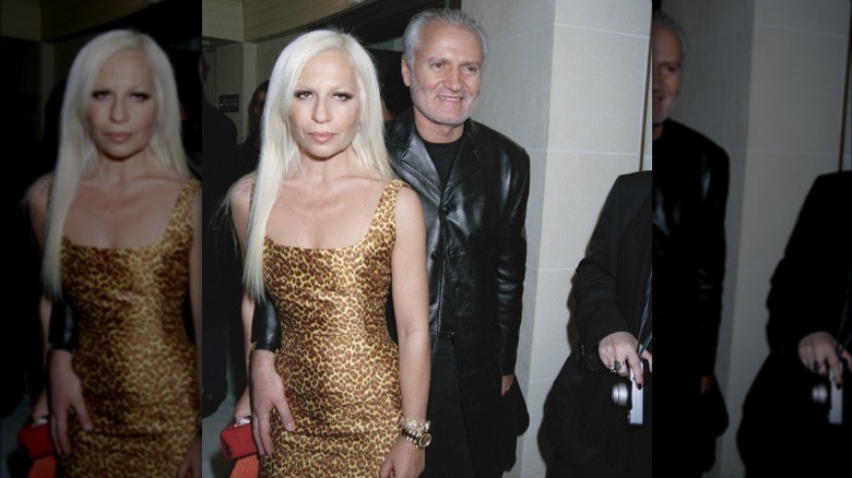 Donatella Versace et Gianni Versace