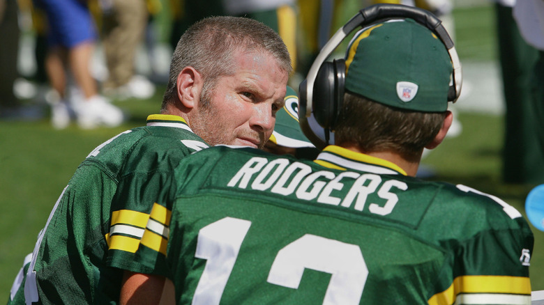 Brett Favre et Aaron Rodgers en 2006