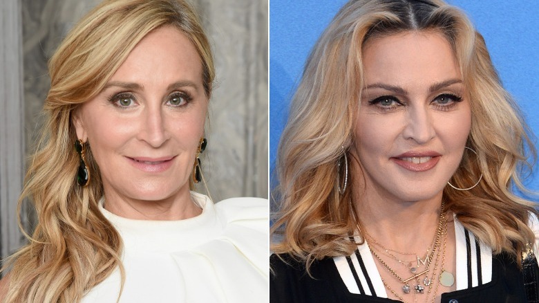 Sonja Morgan et Madonna souriantes en image partagée