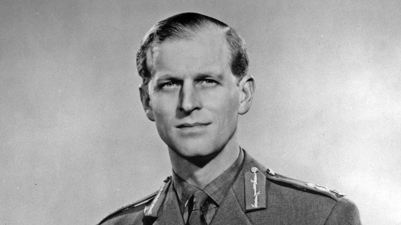 Prince Philip jeune, photo en noir et blanc