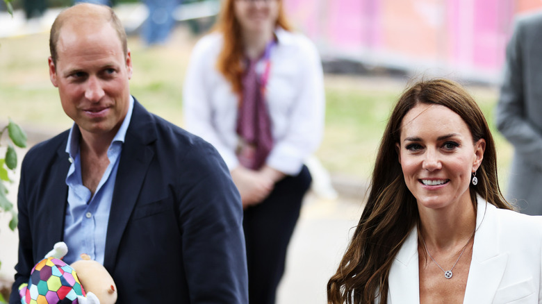 Le prince William et Kate Middleton souriant