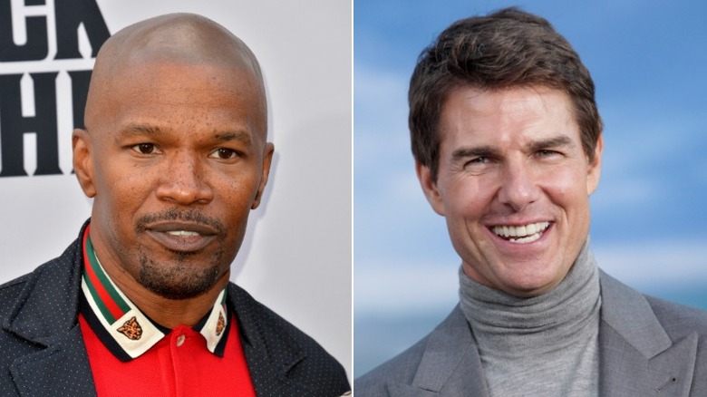 Jamie Foxx; Tom Cruise souriant