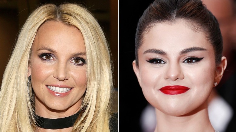 Britney Spears, à gauche, et Selena Gomez, à droite