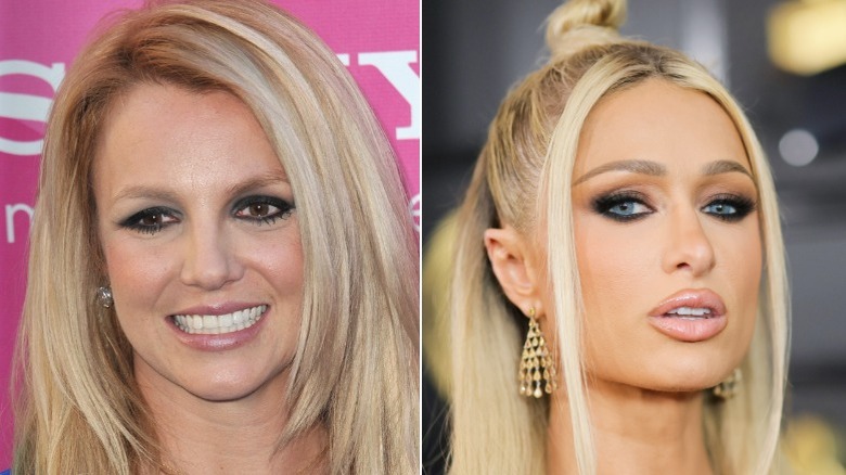 Britney Spears, à gauche, et Paris Hilton, à droite