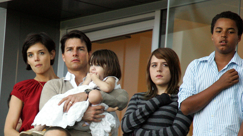 Tom Cruise et Katie Holmes avec Suri, Isabella et Connor.