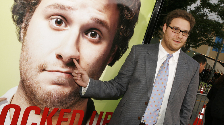 Seth Rogen pose à la première de Knocked Up 2007 d'Universal Pictures