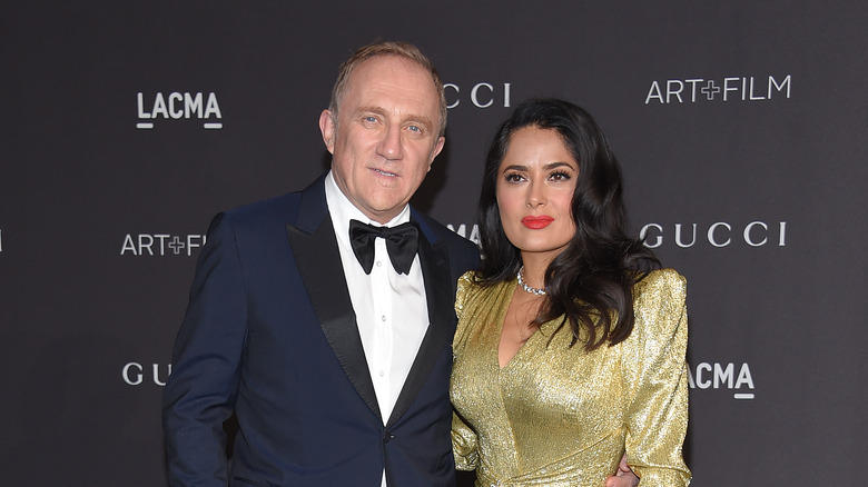 Salma Hayek et François-Henri Pinault posent 