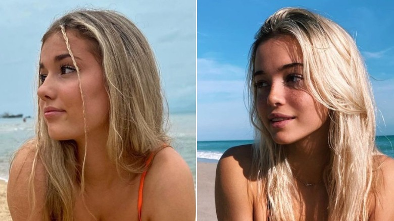 Olivia Dunne et Breckie Hill posent sur la plage