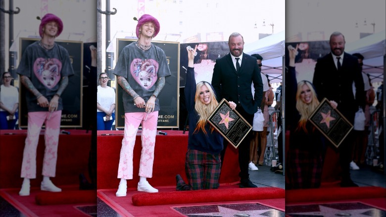 Machine Gun Kelly avec Avril Lavigne sur le Hollywood Walk of Fame 