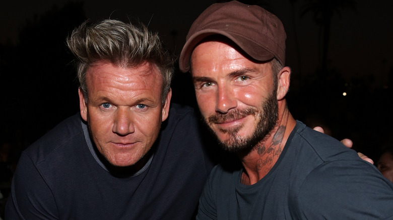 David Beckham et Gordon Ramsay en 2016