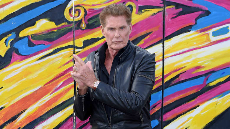 David Hasselhoff posant comme James Bond