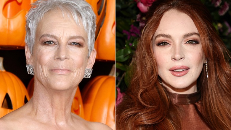 Jamie Lee Curtis sourit, Lindsay Lohan pose