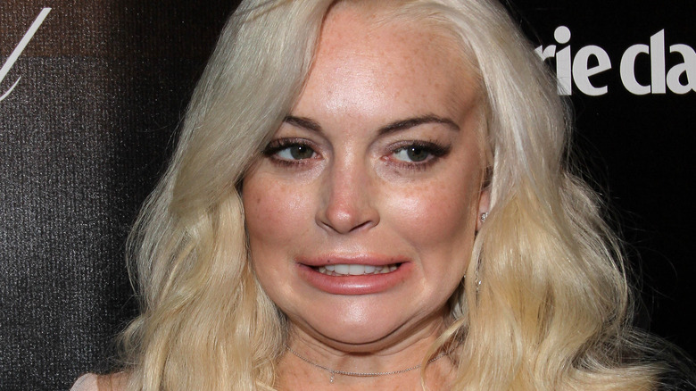 Lindsay Lohan grimace