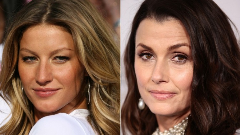 Gisele Bundchen souriant oeil latéral Bridget Moynahan souriant